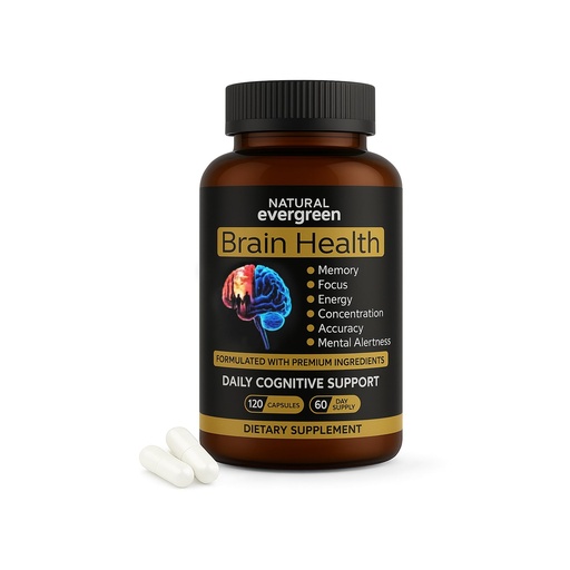[BRSREGQQBEARS33V] Brain Supplements for Memory and Focus – Nootropic for Men & Women | Supports Memory, Mental Clarity & Focus | Capsules with L-Theanine, Vitamin B6 & Phosphatidylserine (120)