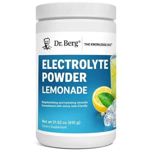 [BRSWYFLQCICWMYD2] Dr. Berg Zero Sugar Hydration Keto Electrolyte Powder - Enhanced w/ 1000 mg of Potassium & Real Pink Himalayan Salt (NOT Table Salt) - Lemonade Flavor Hydration Drink Mix Supplement - 100 Servings