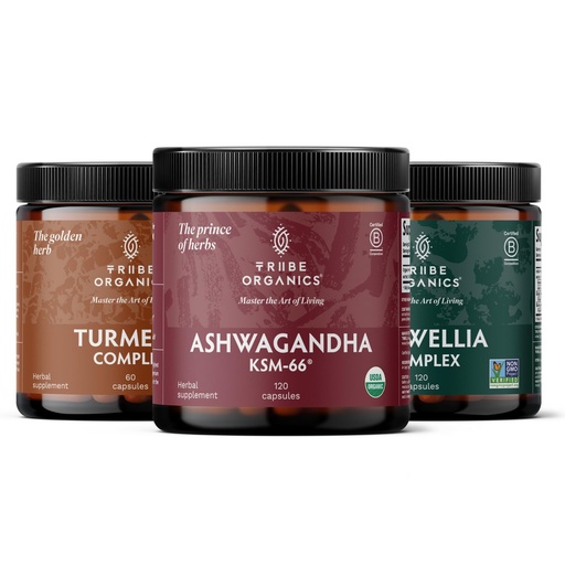 [BRSW2GQ2CIIQMCLO] Recovery Trio 120 - KSM-66 Ashwagandha + Turmeric Curcumin C3 Complex + Boswellia Complex - Boost Immunity, Joint Support, Reduces Pain
