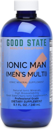 [BRSRMGDROUPAODY3] Good State Ionic Man | Men's Liquid Ionic Multi Mineral | Vegan | Dietary Supplement | 15 Different Minerals (8 oz.)