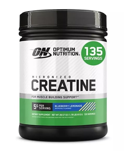 [BRSREGT6BV5GGCD2] Optimum Micronized Creatine Monohydrate Powder, Blueberry Lemonade Creatine, 135 Servings,5 Grams Per Serving, Muscle Support (810 Grams) 28.57 OZ