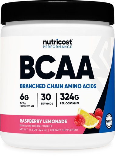 [BRSWGFQ7PJ5GCEYV] Nutricost BCAA Powder 2:1:1 (Raspberry Lemonade, 30 Servings)