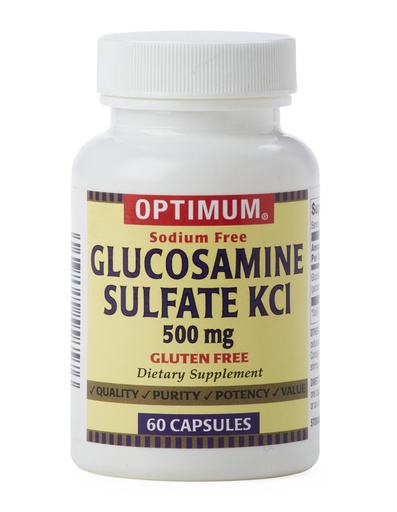 [BRSWG2QBDNYREYL7] Optimum Glucosamine Sulfate KCI 500mg, 60 Capsules Each (Pack of 2)