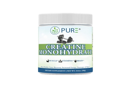 [BRSRAC34B4HAECA6] PURE® Creatine Monohydrate Powder - 300g, 60 Servings Unflavored Micronized Creatine for Muscle Growth, Strength & Recovery - 5g Per Serving - Lab Tested, Non-GMO, Made in USA