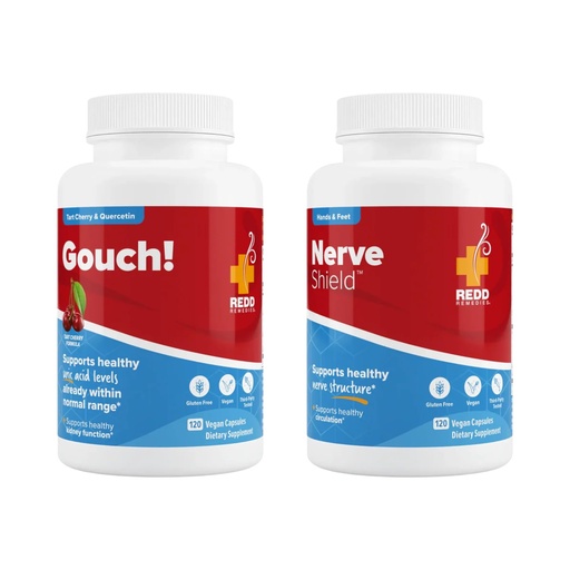 [BRSREGIFC4HWO2D3] Redd Remedies Gouch!, 120 Capsules, and Nerve Shield, 120 Capsules