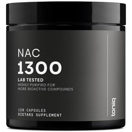[BRSRAYADPJ5WYFD5] Toniiq 1300mg NAC - 2 Month Supply - Min. 98%+ Tested Purity - Ultra High Strength Bioavailable NAC Cysteine Supplement - 120 Vegetarian N Acetyl Cysteine Capsules -Lab Tested TQ