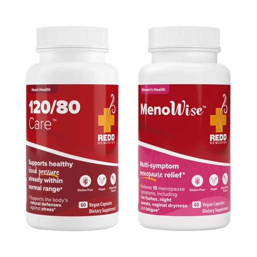 [BRSREGIEOQCQI3Y6] Redd Remedies 120/80 Care, 60 Capsules, and MenoWise, 60 Capsules