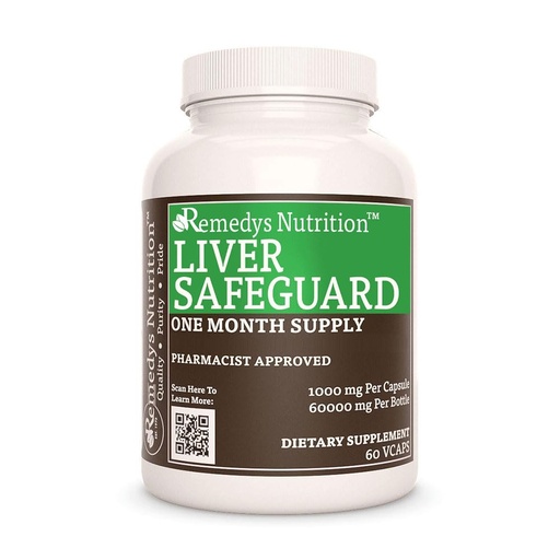 [BRSW22YKCMIGGA3D] Remedy's nutrition Liver Safeguard™ | 1,000 mg, 60 Vegan Capsules Proprietary Herbal Dietary Supplement | Two Month Supply