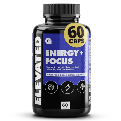 [BRSWYYIHOQNR6HLJ] Gains in Bulk Elevated Nootropic Herbal Energy Supplements with Ginkgo Biloba, B Vitamins, DMAE, Clean Energy & Focus Supplement, Supports Digestive Health, Cognitive Brain Health, Vegan, 60 Capsules