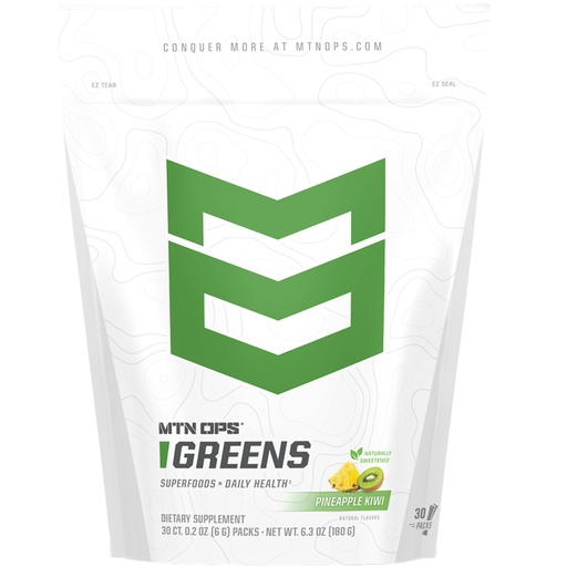 [BRSRGFQHCMBQ4HLO] MTN OPS Greens Superfood Drink Mix Daily Greens Powder with Super Greens Chlorophyll Digestive and Immune Support Naturally Sweetened Pineapple Kiwi 30 On The Go Stick Packs