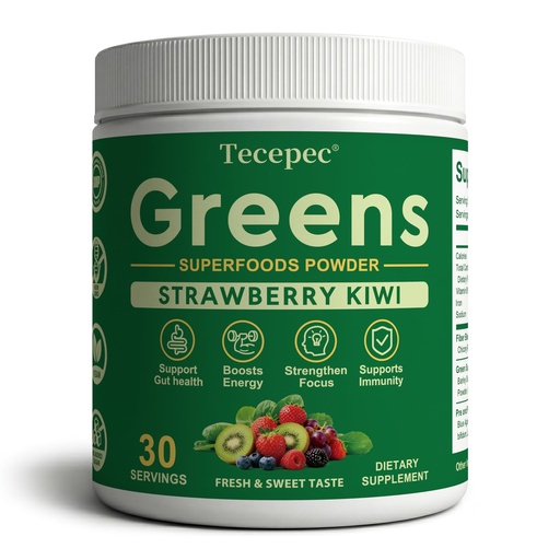 [BRSRGEL7BBYQAEY7] Super Greens Powder Superfood, Greens Juice Drink Mix with Spirulina, Chlorella, Adaptogens & Fiber, Digestive Enzymes, Pre + Probiotics Supplement for Women & Men Bloating & Gut Health, 30 Servings