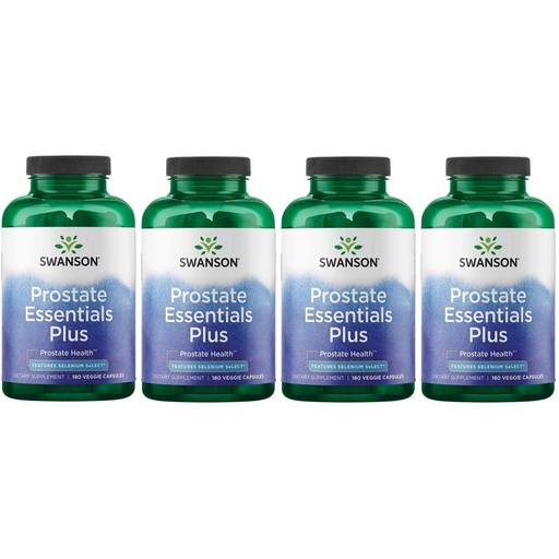 [BRSWGFD3B4MA4AY4] Swanson Prostate Essentials Plus Herbal Supplement for Men Over 40 Seeking Urinary and Prostate Health (180 Veggie Capsules, 4 Pack)
