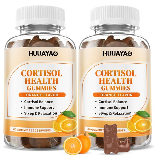 [BRSREEIFOF6WYEI6] 15-in-1 Cortisol Gummies, Cortisol Supplements with Magnesium Glycinate Ashwagandha Rhodiola Rose and L-theanine Complex for Relaxation, Zzz Support and Cortisol Levels, Orange Flavor, 120 Count