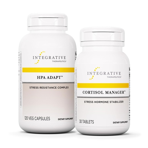 [BRSROCD6CF7BUCDH] Integrative Therapeutics Bundle with Cortisol Manager, 30 Tablets - Stress Support Supplement with Ashwagandha* - & HPA Adapt, 120 Vegan Capsules - Support a Healthy Stress Response wit