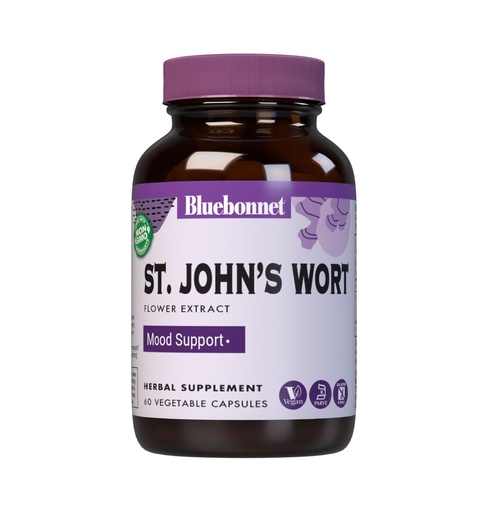 [BRSWIYT3PMDBQGTE] Bluebonnet St. John's Wort Flower Extract Supplement, 60 Count