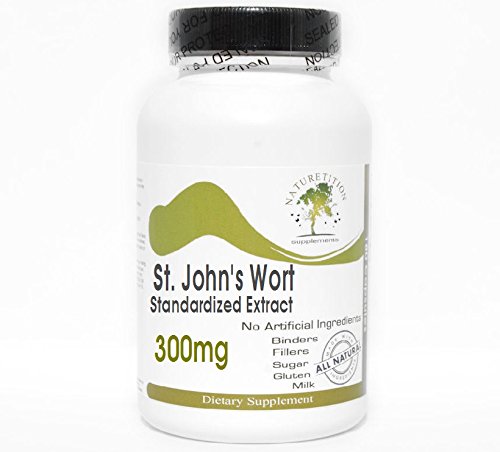 [BRSWKEYPAQHAEG3G] St. John's Wort Standardized Extract 300mg ~ 200 Capsules - No Additives ~ Naturetition Supplements