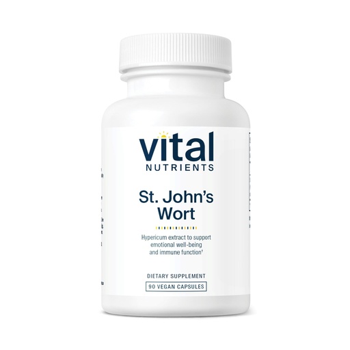 [BRSWIYQFPJYWM2TO] Vital Nutrients St John's Wort 600mg - Vegan St John's Wort Supplement to Promote Overall Well-Being, Healthy Outlook* - Potent 3% Hypericin- Gluten, Dairy, Soy Free - Non-GMO - 90 Capsules