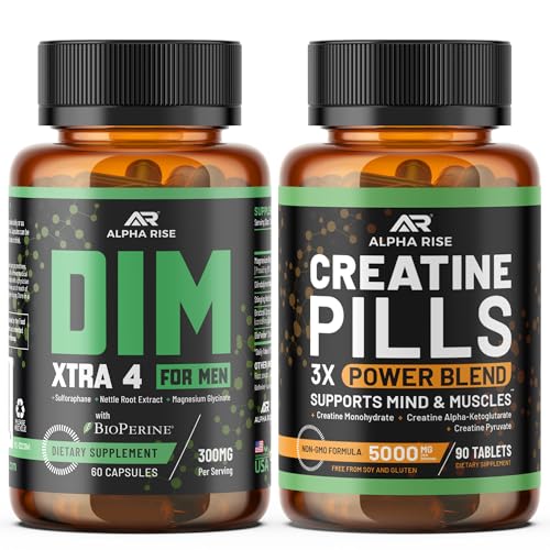 [BRSRGAYOBYIQM3LA] DIM Xtra 4 Supplemnent for Men + Creatine 3X Power Blend