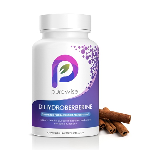 [BRSRECQHAR7QMGTL] Naturals Dihydroberberine | Optimized for Maximum Absorption | with Organic Ceylon Cinnamon Extract | Supports Healthy Glucose Metabolism & Overall Metabolic Function | 60 Capsules