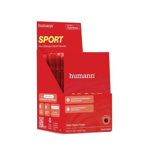 [BRSROEAHAQDQGFLF] HumanN SuperBeets Sport Endurance Pre Workout Powder, Nitric Oxide Supplement, Stimulant & Caffeine Free, Made with Beet Root, Wild Cherry, 10 Count Packets