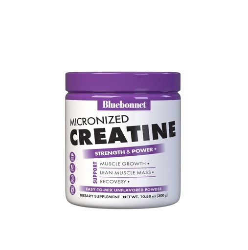 [BRSROAT3DMMB633J] BlueBonnet Nutrition Micronized Creatine Monohydrate 5 g – Supports Lean Muscle Mass* - Non-GMO, Vegan, Kosher Certified, Gluten-Free, Soy-Free, Milk-Free – Unflavored, 10.58 OZ, 60 Servings