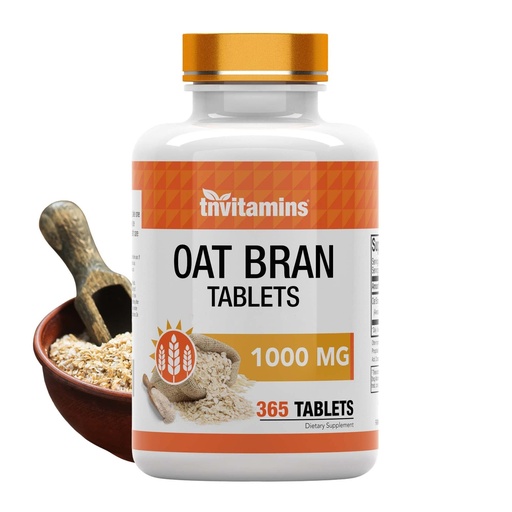 [BRSWIYI7CV7GCEDG] tnvitamins Oat Bran Tablets | 365 Tablets x 1,000 MG per Tablet | Oat Fiber Tablets | Soluble & Dietary Fiber Supplement | May Support Digestive Health