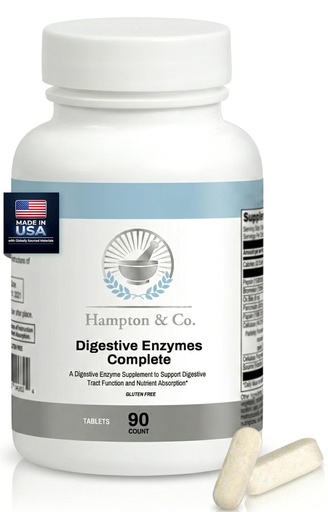 [BRSRGAAKCJ6QGYLZ] Hampton Distribution Digestive Enzymes Complete: A Premium Broad-Spectrum Formula for Gut Function and Nutrient Bioavailability. Gluten-Free & Non-GMO – 90 Tablets