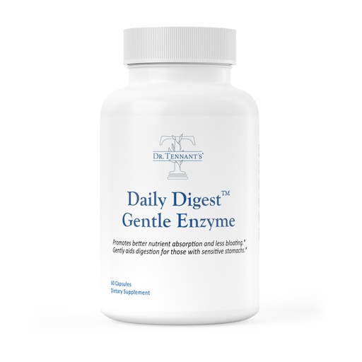 [BRSW2GQFOENAKD35] Dr. Tennant's Digestive Enzymes with Bromelain, Papain and Lipase - Bloating Relief and Gas Support for Sensitive Stomachs, Vegan, 27-Enzyme Blend, 60 Veggie Capsules, Daily Digest