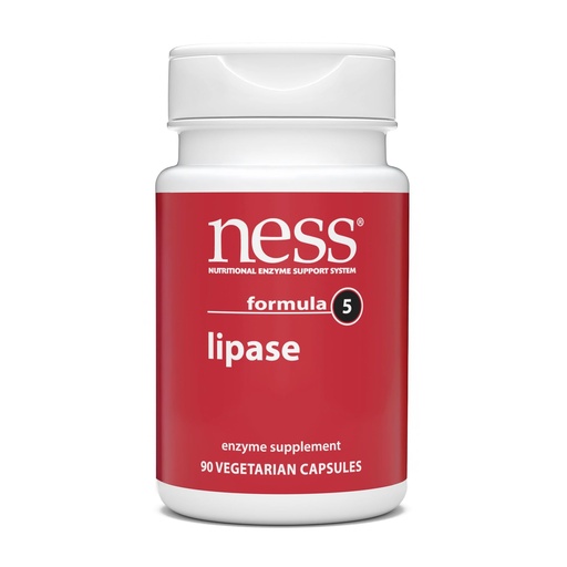 [BRSWIYYMPIHG2ET4] Ness® Lipase | Single Enzyme Digestive Supplement | Supports Fat Digestion & Nutrient Absorption | 90 Vegetarian Capsules