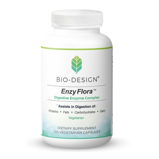 [BRSREGI7DIIAYALX] Enzy Flora Digestive Enzyme Complex – 12 High-Activity Vegetarian Enzymes to Aid in The Digestion of Complex Carbs, Fats, & Protein – Relief from Occasional Gas & Bloating - 120 Capsules