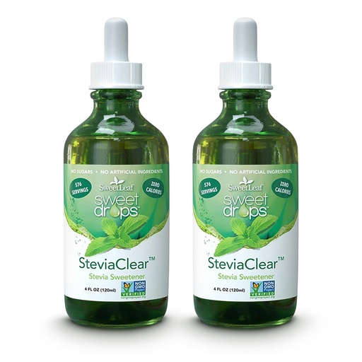 [BRSWKGQHOAPGIED4] SweetLeaf Stevia Steviaclear Liquid Extract 4 oz Set of 2