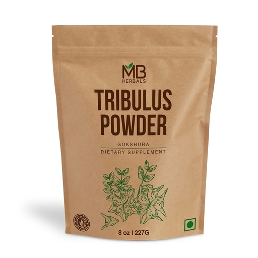 [BRSWGAYEO5YGKGQU] MB Herbals Tribulus Powder 8 oz / 0.5 lb | 75 Servings of Pure Tribulus terrestris Powder | Gluten Free | No Preservatives