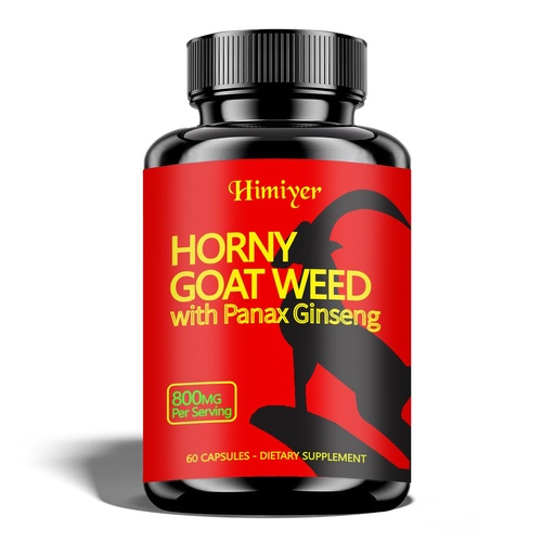 [BRSRGHQQOQMQYDI7] Himiyer Horny Goat Weed for Men 1000mg with 10% Icarins — Maca Root, Tongkat Ali, Panax Ginseng, Tribulus & L-Arginine | Stamina, Energy & Male Vitality Support* | 60 Capsules