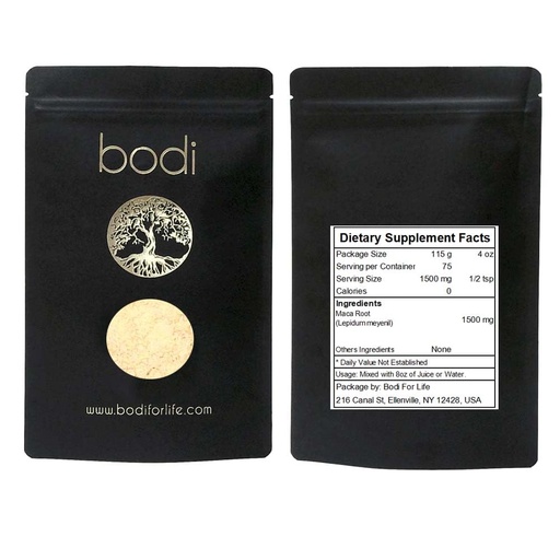 [BRSRO2QBBZ7GK2DV] bodi : Maca Root Powder | 4oz to 5lb | 100% Pure Natural Hand Crafted (4 oz)