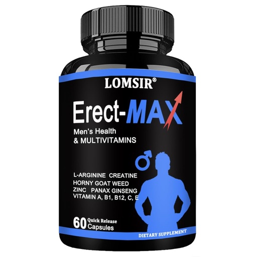 [BRSRGAIDB4CBUDL4] Testosterone + MULTIVITAMIN – Nitric Oxide Supplement with Horny Goat Weed & Maca Root - Energy Support - 60 Capsules