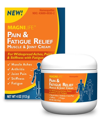 [BRSWKHALAQCBUAAU] MagniLife Pain and Fatigue Relief Cream, 4 oz, Fast-Acting Relief for Fibromyalgia Symptoms, Muscle Aches & Joint Pain, Helps Relieve Soreness & Tenderness, Deep Penetrating Formula