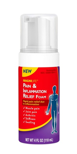 [BRSWYZL6AEMWE2YZ] MagniLife Pain & Inflammation Relief Foam, 4 oz, Non-Greasy Arthritis Pain Reliever for Muscle, Joint, Knee, Hip, Back, Foot, Helps Ease Stiffness, Soreness, Swelling & Everyday Discomfort