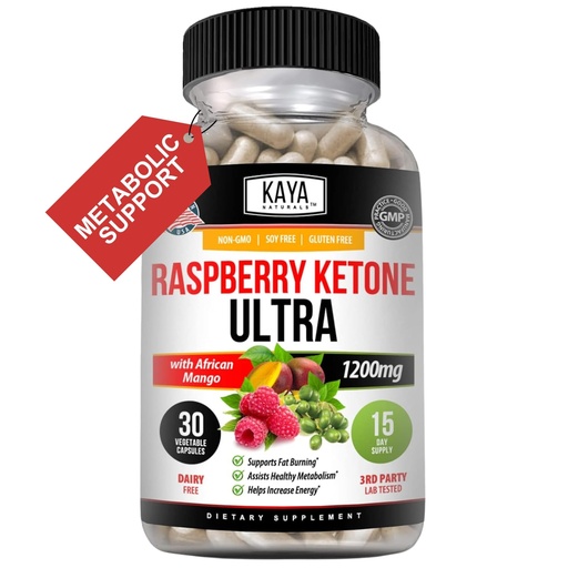 [BRSRMFTQA4PGG23K] Kaya Naturals Keto Diet Raspberry Ketone - Weight Loss Supplement, Appetite Control, Boost Metabolism - 30 Count…