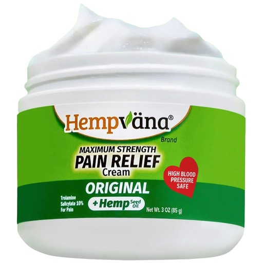 [BRSW223QBUFBMFDO] Hempvana Maximum Strength Relief Cream. Hemp Seed Oil for Muscles & Joints, AS SEEN ON TV, Odor-Free, Non-Greasy, Long-Lasting Relief