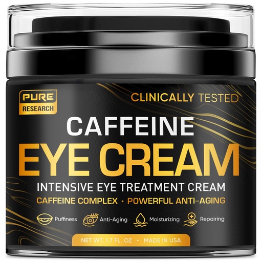 [BRSWYBALAQPAGETV] Caffeine Eye Cream For Anti Aging, Dark Circles, Bags, Puffiness. Great Under Eye Skin + Face Tightening, Eye Lift Treatment For Men & Women 1.7oz