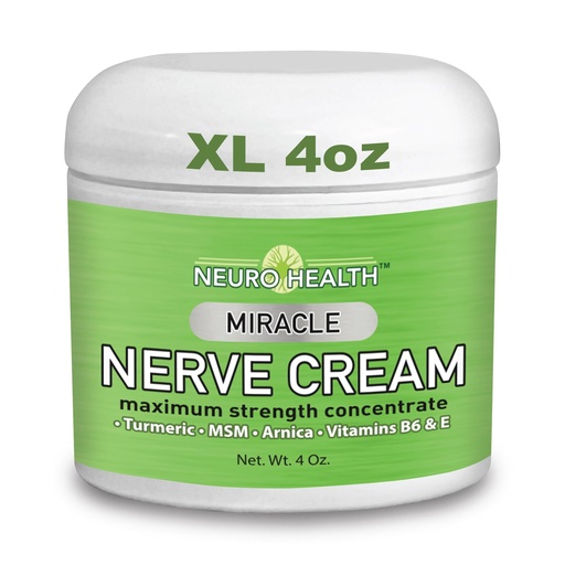 [BRSRECQ6C4PA2GT3] Neuro Health Miracle Nerve Cream - XL 4oz JAR - Maximum Strength - Turmeric and Arnica Blend for Neuropathy Discomfort Relief - Soothing Foot & Hand Formula with MSM, B6, E - Made in USA