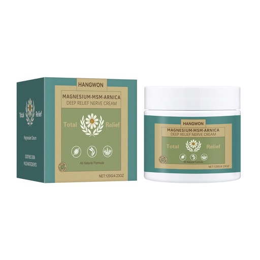 [BRSRGALRDMBAOALF] Total Relief Magnesium Soothing Cream Advanced nerve Comfort with Arnica, Menthol, MSM,Fast-Absorbing for Relief Joint, Feet, Hands, Legs, Muscles, and Waist, Natural Ingredient -4floz/114g