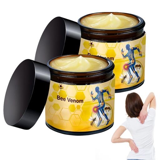 [BRSREYDQOIGQK3YY] 2 Pcs Bee Venom-Relief Cream, Professional Bee Venom Cream, Natural Joint Relief Gel, for Neck, Waist, Back Hand Feet and Leg
