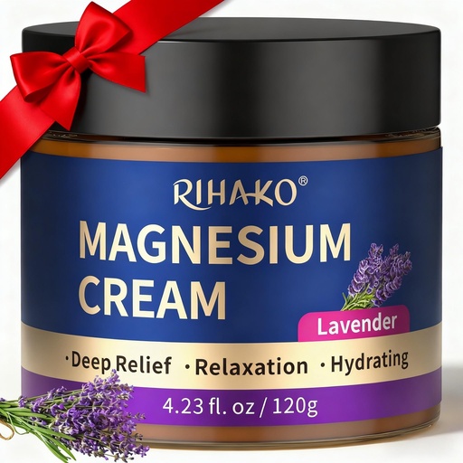 [BRSRAHY2DMPA2AA6] RIHAKO Easter Gifts Lavender Magnesium Lotion, Nighttime Magnesium Cream for Sleep–Restless Legs Relief, Muscle Soreness & Leg Cramp Support Calming Lotion for Women-Womens Relaxation Gifts