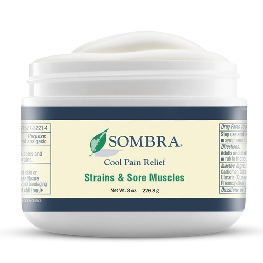 [BRSWIY37PMFQC3DI] Sombra Cool Pain Relief Gel Cold Pain Relief for Swelling, Growing Pains, Soreness, Post-Workout, Vegan Formula Free of Artificial Fragrances, Dyes, NSAID, Wax, Petroleum, Alcohol - 8oz Jar