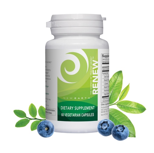 [BRSRACQDO5YWCFL5] New Earth Renew - Support Cellular Health & Healthy Aging | Stem Cell Support Supplement with Antioxidants, Superfoods, & Vitamin D3-60 Capsules