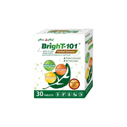 [BRSW2Y3QOBYB4ETO] BrighT-101, Dietary Supplement for Eye Health, Reduces Eye Fatigue and Strain, Supports Dry Eye Like Syndrome, Support Night Vision, 30 Tablets.