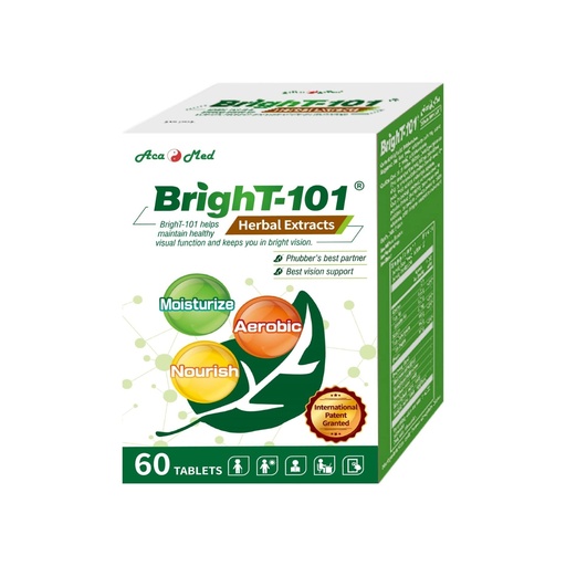 [BRSW2Y3QOYARMEIY] BrighT-101, Patented Formula Features a Balance Combination of Herbs for Eye Health, Improves Vision Clarity, Supports Macular and Ocular Health, 60 Tablets.