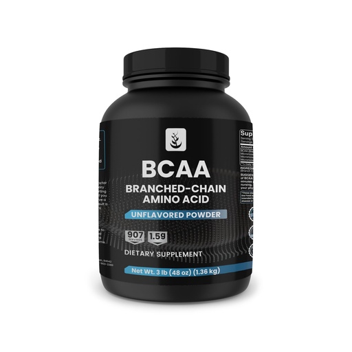 [BRSROGI5C4CBSDT3] PURE ORIGINAL INGREDIENTS 2:1 BCAA Powder, 3 lbs, Branched-Chain Amino Acids, Unflavored, 907 Servings, Always Pure, No Additives or Fillers