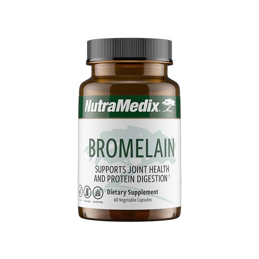 [BRSROBT5OYCB4H37] NutraMedix Bromelain Supplements - Proteolytic Enzymes from Pineapple Stems + Bromelain 1,000mg - Designed to Offer Digestion, Exercise and Joint Support - Gluten, Soy and Dairy-Free (60 Capsules)